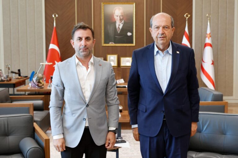Dünya Gençlik Konseyi Genel Başkanı Hüseyin Celep, KKTC. Cumhurbaşkanı ERSİN TATARI