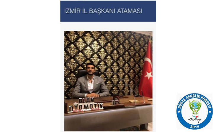 Dünya Gençlik Konseyi İzmir İl Başkanlığına Ahmet ALAN Atandı.